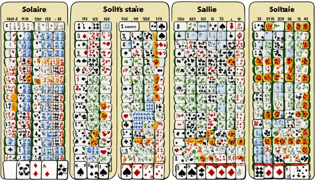 solitaire variants comparison table