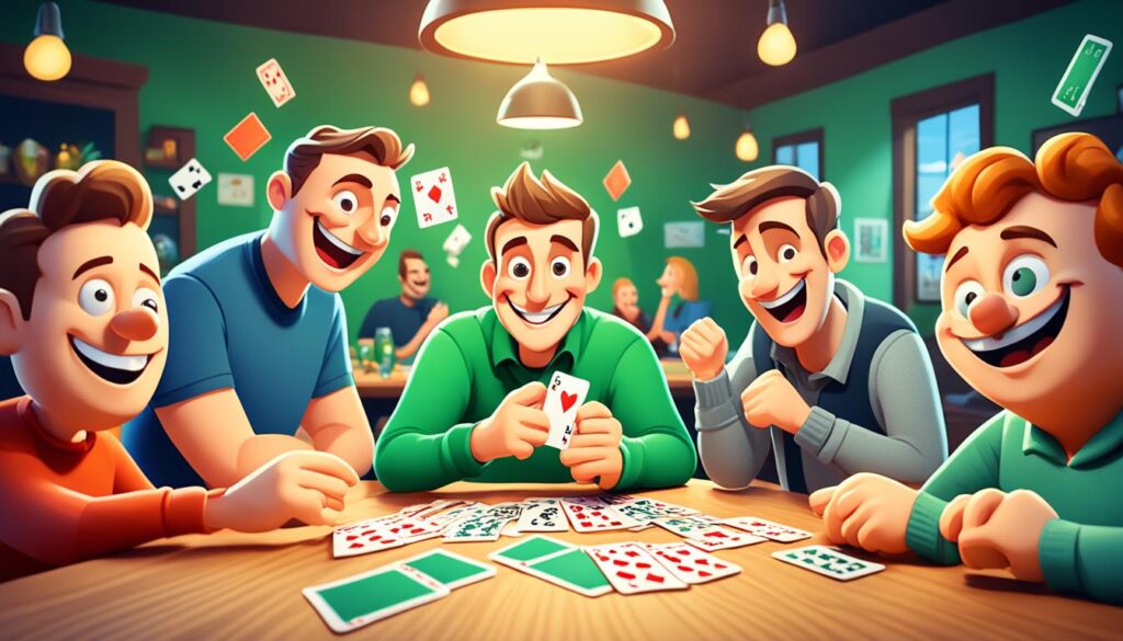 friends playing euchre