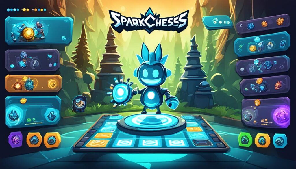 user interface and sparkchess features